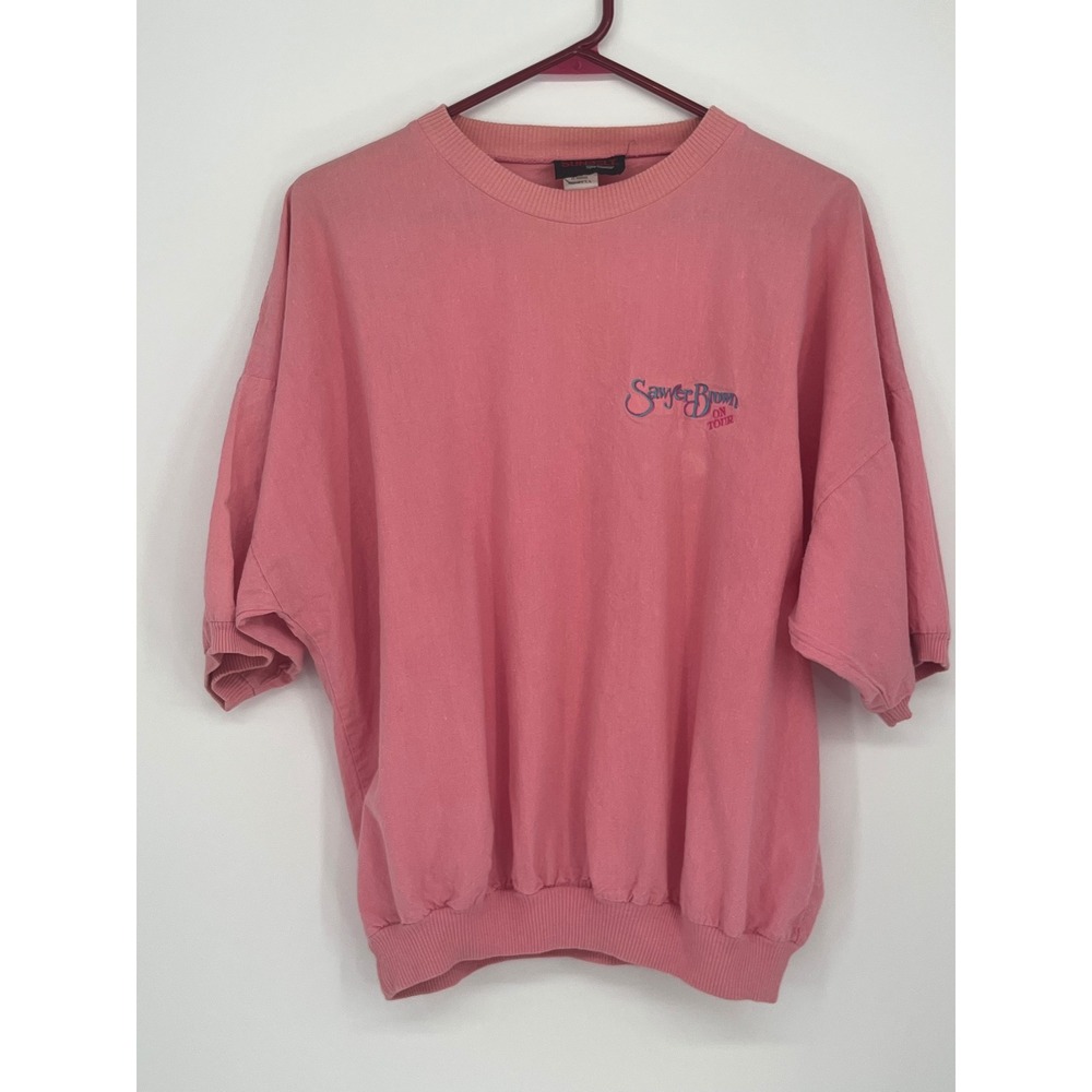 Vintage Sunbelt Sportswear Sawyer Brown On Tour Graphic Tee Women OS Pink USA